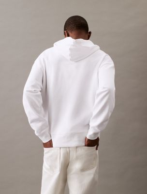 パーカー・フーディ   Men's White Relaxed Fit Standard Logo Hoodie Relaxed Fit Standard Logo Hoodie | Calvin Klein