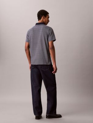 Мужские рубашки Calvin Klein Herringbone Zip Polo Shirt — фото 3