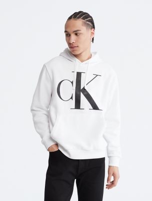 Monogram Logo Fleece Hoodie, Brilliant White