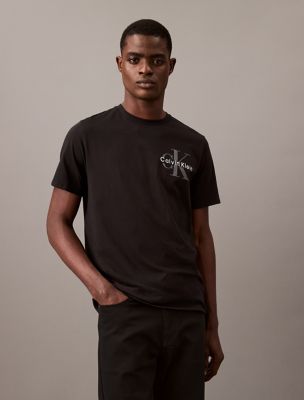 Monogram Logo Graphic Classic Crewneck T-Shirt, Black Beauty