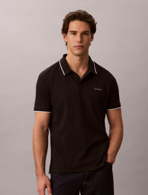 Мужские рубашки Calvin Klein Liquid Touch Tipped Polo Shirt
