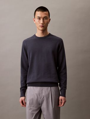 Smooth Cotton Sweater, India Ink