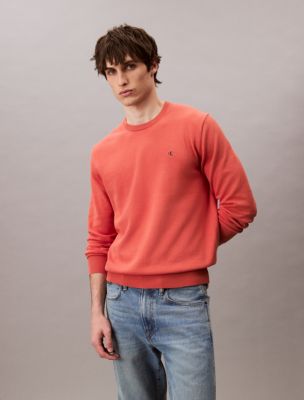 Smooth Cotton Sweater, Mecca Orange