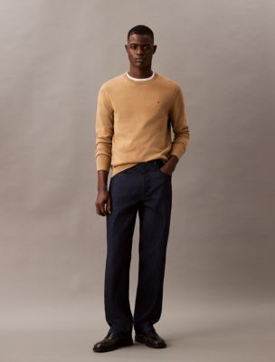 Smooth Cotton Sweater, Tigers Eye