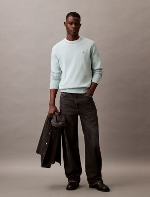 Smooth Cotton Sweater, Harbor Gray