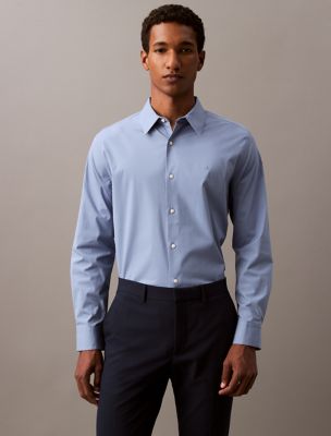 Cotton Stretch Classic Button-Down Shirt, Infinity