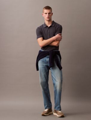 Refined Pique Polo Shirt, Ebony