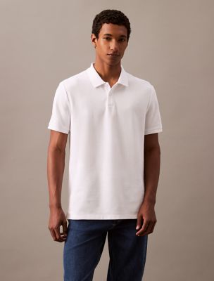 Refined Pique Polo Shirt, Brilliant White