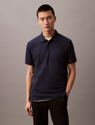 Drop Needle Classic Polo Shirt, Dark Sapphire