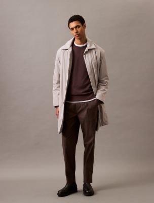Extra Fine Merino Blend Crewneck Sweater, Raisin