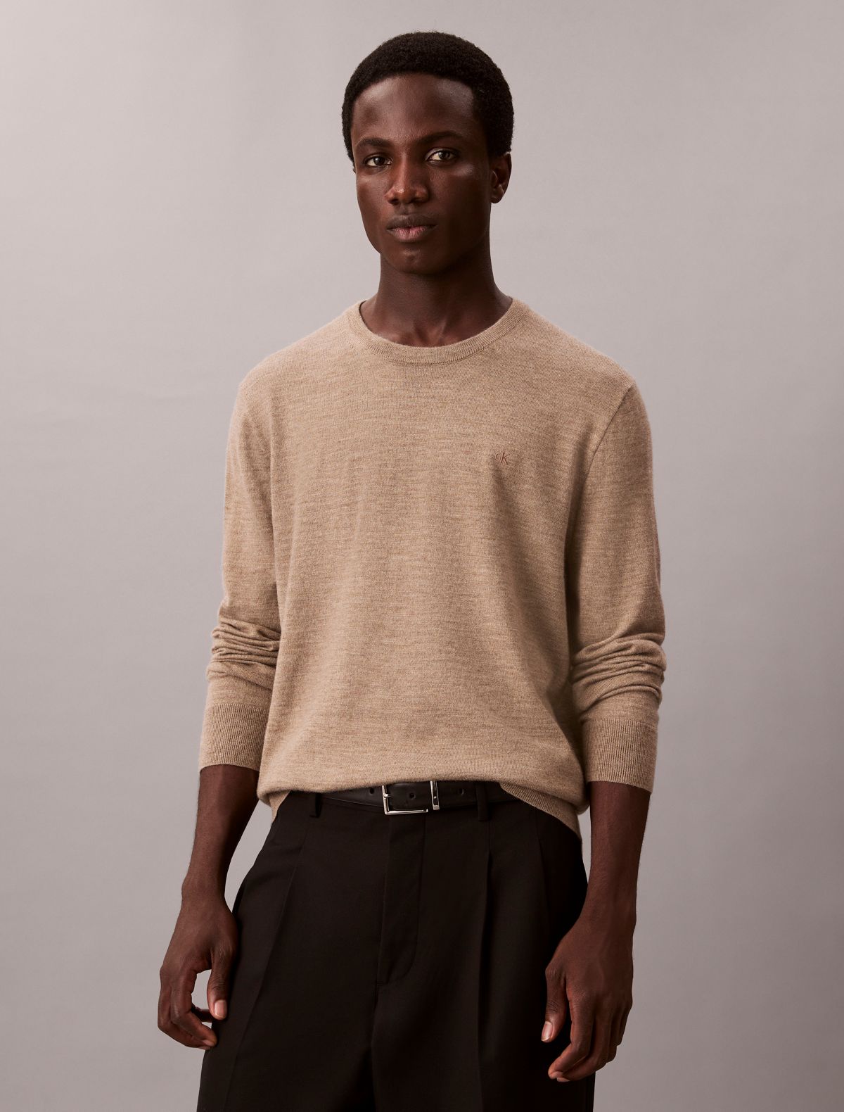 Extra Fine Merino Blend Crewneck Sweater