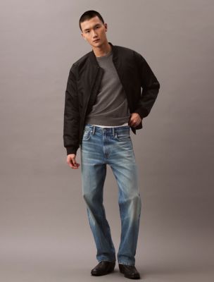 Extra Fine Merino Blend Crewneck Sweater, Medium Grey Heather