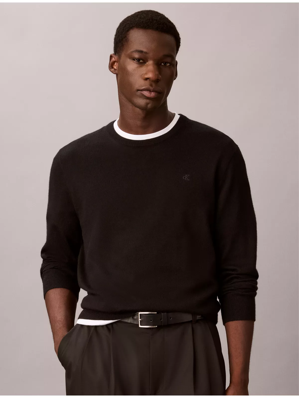 Extra Fine Merino Blend Crewneck Sweater