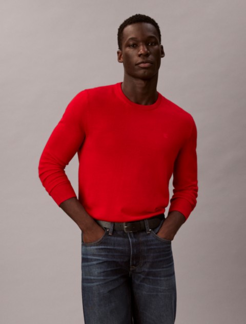 Мужские свитеры Calvin Klein Extra Fine Merino Blend Crewneck Sweater