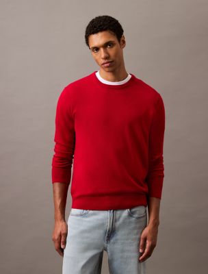 Extra Fine Merino Blend Crewneck Sweater, Scarlett Sage