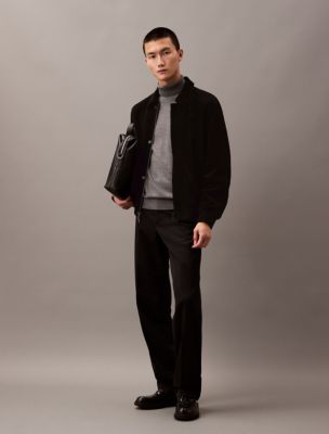 Extra Fine Merino Blend Turtleneck Sweater, Med Grey