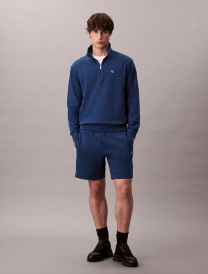 Archive Logo Fleece Shorts, Blue Jean