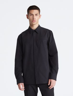 Athletic Hidden Pocket Shirt, Black