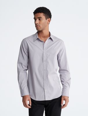 Thin Stripe Classic Button-Down Shirt, Dapple Grey