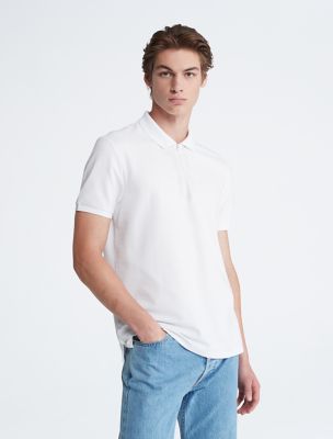 Tech Zip Polo Shirt, Brilliant White