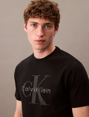 Metallic Monogram Logo Crewneck T-Shirt, Black Beauty