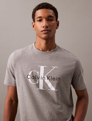 Monogram Logo Crewneck T-Shirt, Medium Grey Heather