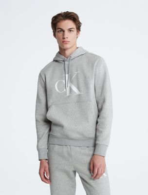 Monogram Logo Fleece Hoodie, Heroic Grey Heather