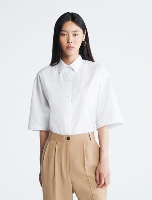 Poplin Button-Down Shirt, Brilliant White
