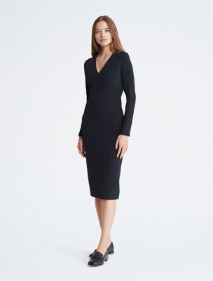 Stretch Crepe Midi Dress | Calvin Klein