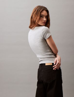 Cotton Contour Rib T-Shirt | Calvin Klein