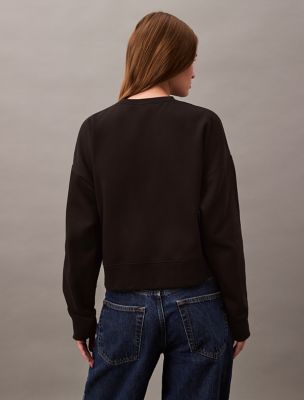 Женские худи Calvin Klein Monogram Fleece Cropped Sweatshirt — фото 4