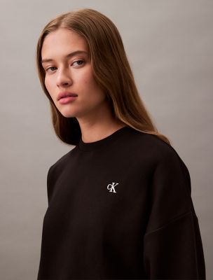 Женские худи Calvin Klein Monogram Fleece Cropped Sweatshirt — фото 5