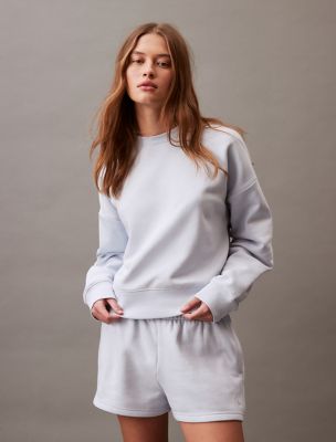 Archive Logo Fleece Cropped Sweatshirt, Arctic Ice