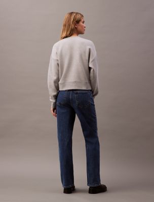Archive Logo Fleece Cropped Sweatshirt | Calvin Klein