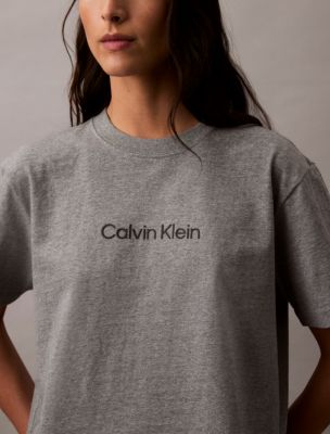 Standard Logo Boxy Fit Crewneck T-Shirt | Calvin Klein