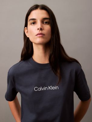 Standard Logo Boxy Fit Crewneck T-Shirt | Calvin Klein