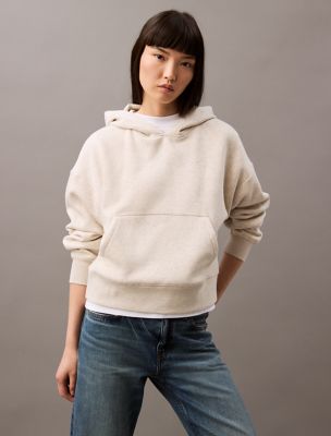 Archive Logo Fleece Hoodie, Vanilla Heather