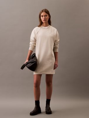 Robe en molleton à logo Archive, chiné vanille