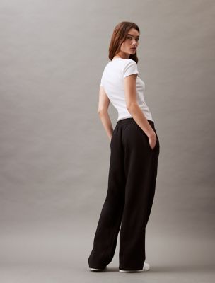 Monogram Logo Fleece Wide Leg Sweatpants | Calvin Klein® USA