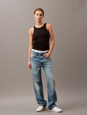 Cotton Contour Rib Tank, Black Beauty
