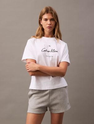 Женские шорты Calvin Klein Archive Logo Fleece, цвет: Серый меланжевый — фото 4