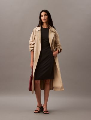 compact stretch crepe midi dress calvin klein Stretch Crepe Scoop Neck Dress Calvin Klein
