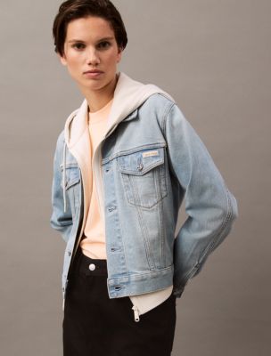 Classic Trucker Jacket, Marbled Beacon