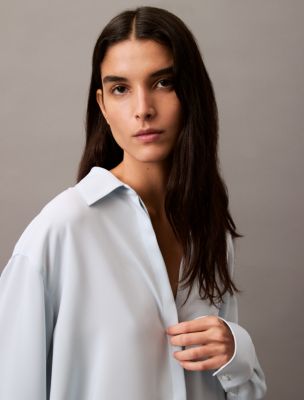 Classic Button-Down Tunic Shirt, Plein Air
