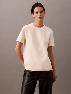 Textured Terry Classic T-Shirt, Antique White