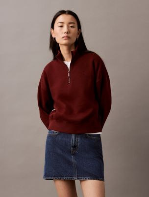 Archive Logo Fleece Quarter Zip Sweatshirt, Rusted Root