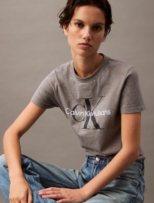Monogram Logo Tee, Medium Grey Heather