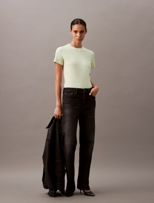 Cotton Silk Tee, Tender Greens