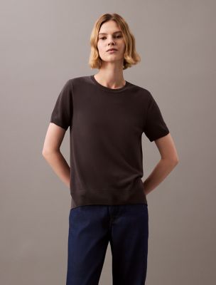 Fine Gauge Viscose Sweater, Forged Iron