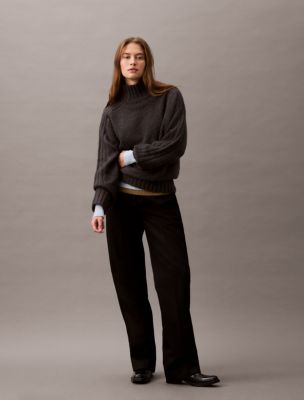 Relaxed Turtleneck Sweater, Ebony